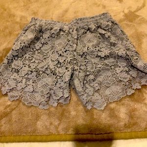 Gray Lace Shorts